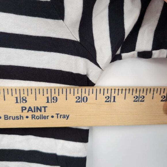 The Smurfs Embroidered Striped T-Shirt Short Sleeve Cotton Crewneck Medium Women - Picture 9 of 10